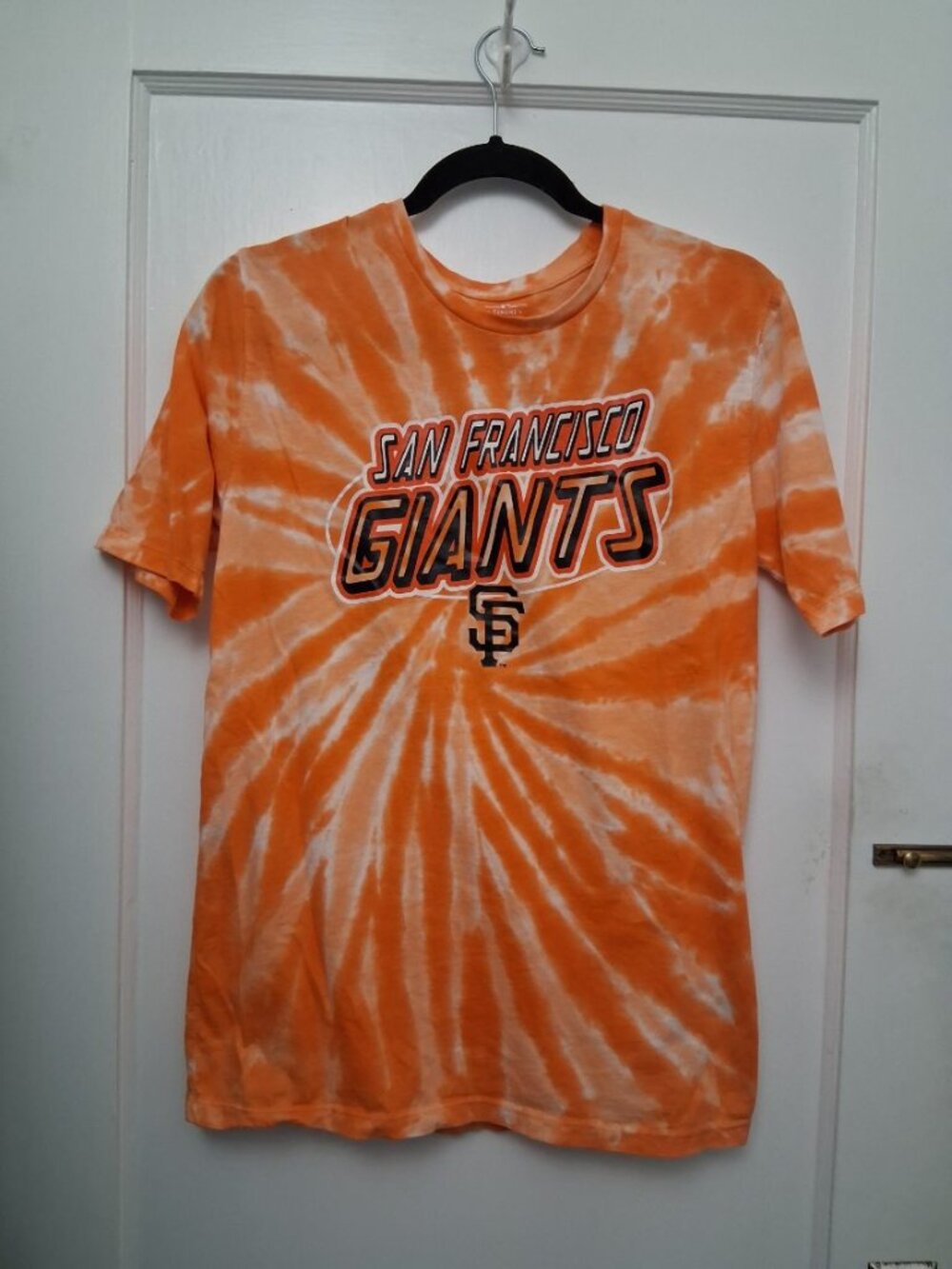 Women's San Francisco Giants Orange Tie-Dye T-Shirt